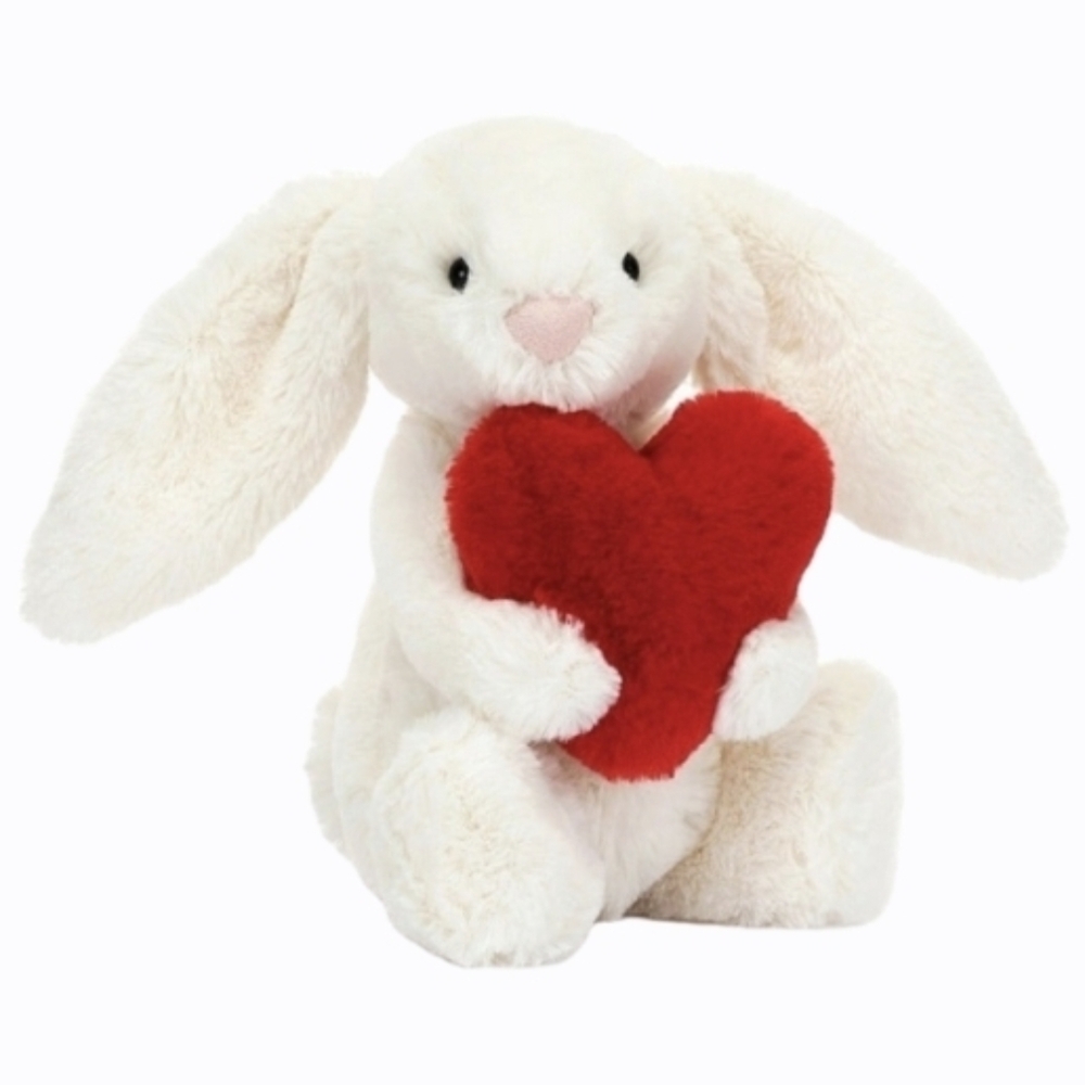 Jellycat Bashful Red Love Heart Bunny Original 12.2x4.7x3.5" BNWT Authentic